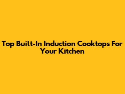 Top Built-In Induction Cooktops For Your Kitchen